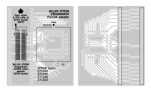 Willeprog DIL42 - PLCC44 Adapter - Layout