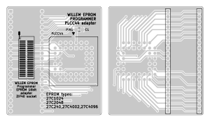 Willeprog DIL40 - PLCC44 Adapter - Layout