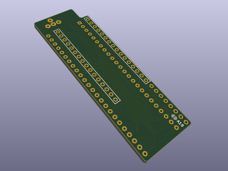 Willeprog TSOP48 8/16 bit Adapter PCB - Bottom