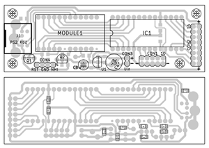 ZX Spectrum PS2 keyboard PCB layout